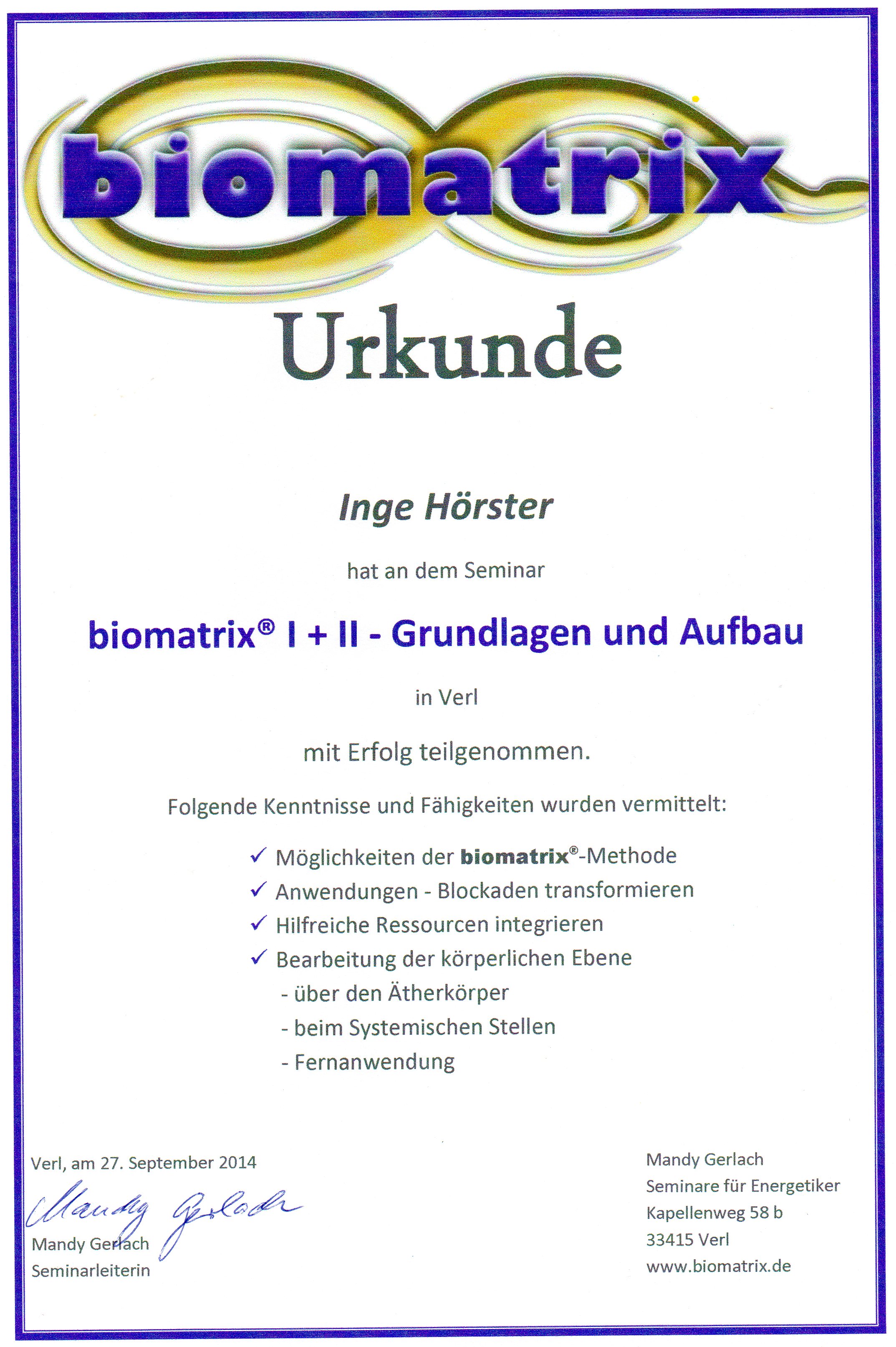 biomatrixUrkunde27.09.2014